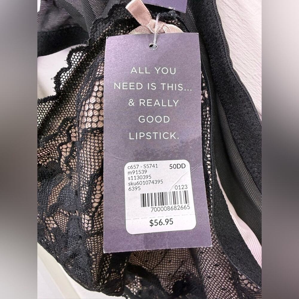 NWT Cacique Lane Bryant Unlined Curvy Balconette Seriously Sexy Bra Size 50DD - Picture 11 of 13